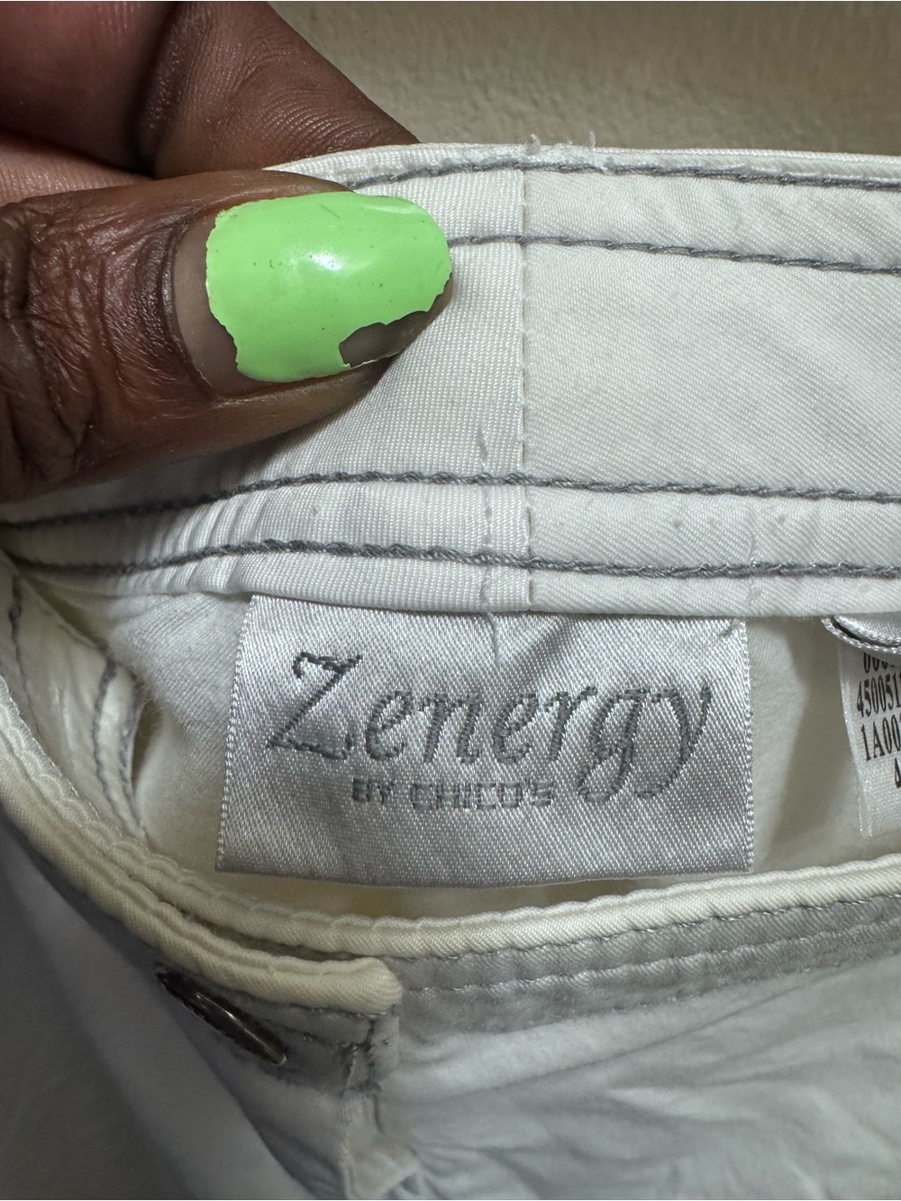 White Cropped Women's Cargo Pants - Lightweight Ankle Length - Picture 2 of 5